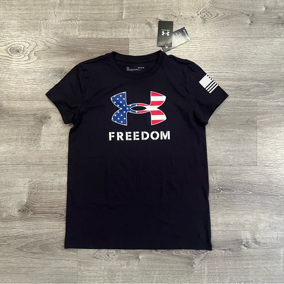Under Armour Freedom Short Sleeve Tee (Black) - Picture 3 of 7